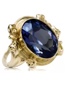 14K Yellow gold Sapphire Ring Vintage vrc100y